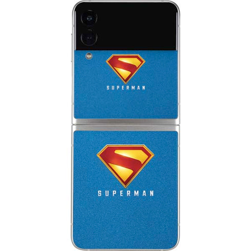 Superman 2025 Classic Superman Shield Emblem Galaxy Z Flip3 5G Skin