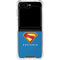 Superman 2025 Classic Superman Shield Emblem Galaxy Z Flip5 5G Clear Case