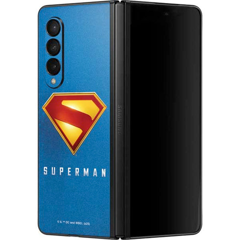 Superman 2025 Classic Superman Shield Emblem Galaxy Z Fold3 5G Skin
