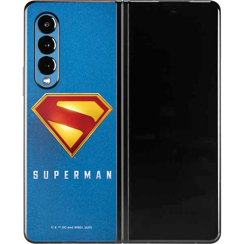 Superman 2025 Classic Superman Shield Emblem Galaxy Z Fold3 5G Skin