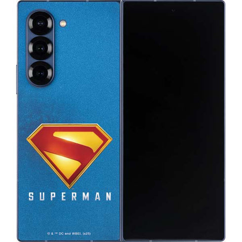 Superman 2025 Classic Superman Shield Emblem Galaxy Z Fold6 Skin