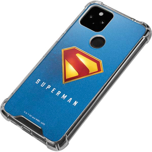 Superman 2025 Classic Superman Shield Emblem Google Pixel 4a 5G Clear Case