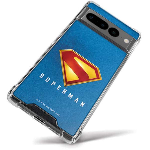 Superman 2025 Classic Superman Shield Emblem Google Pixel 7 Pro Clear Case