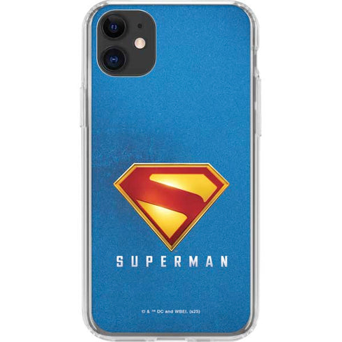 Superman 2025 Classic Superman Shield Emblem iPhone 11 Clear Case