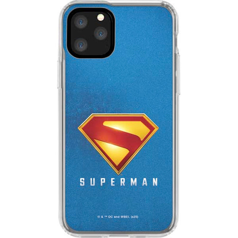 Superman 2025 Classic Superman Shield Emblem iPhone 11 Pro Clear Case