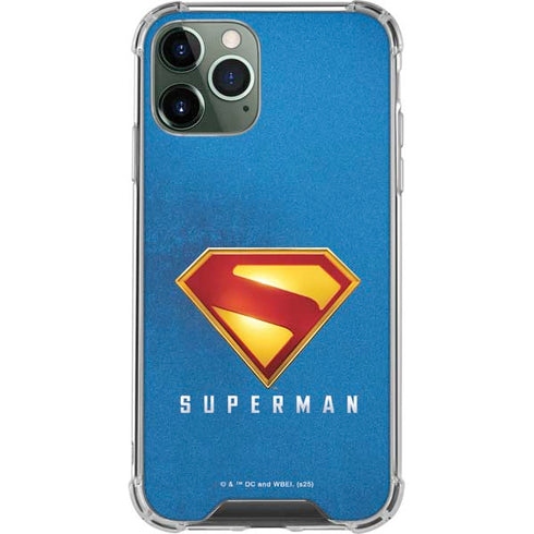 Superman 2025 Classic Superman Shield Emblem iPhone 11 Pro Max Clear Case