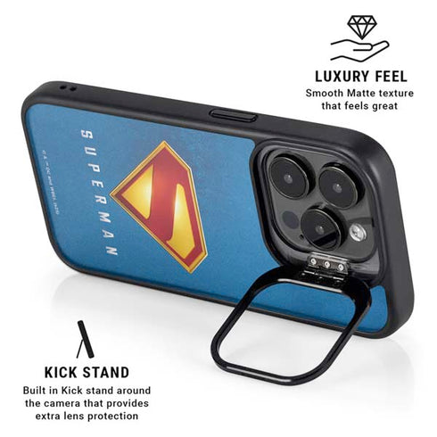 Superman 2025 Classic Superman Shield Emblem iPhone 13 Pro Kickstand Case