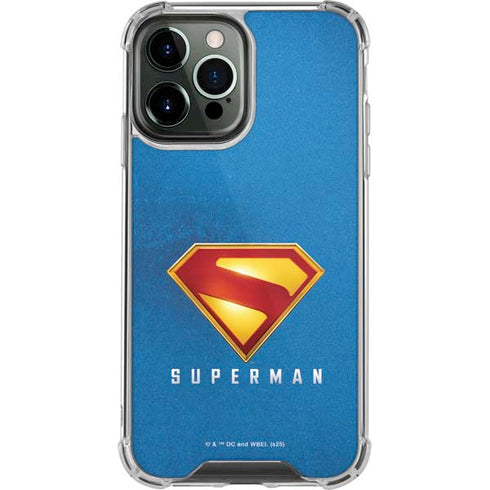 Superman 2025 Classic Superman Shield Emblem iPhone 14 Pro Max Clear Case