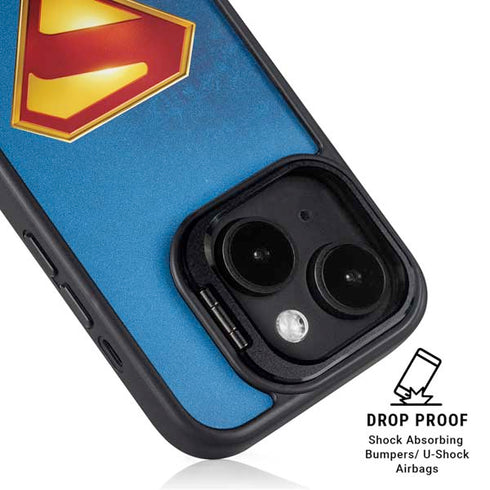 Superman 2025 Classic Superman Shield Emblem iPhone 15 Plus Kickstand Case