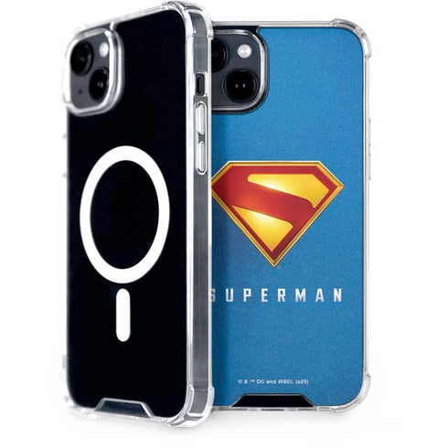 Superman 2025 Classic Superman Shield Emblem iPhone 15 Plus MagSafe Case
