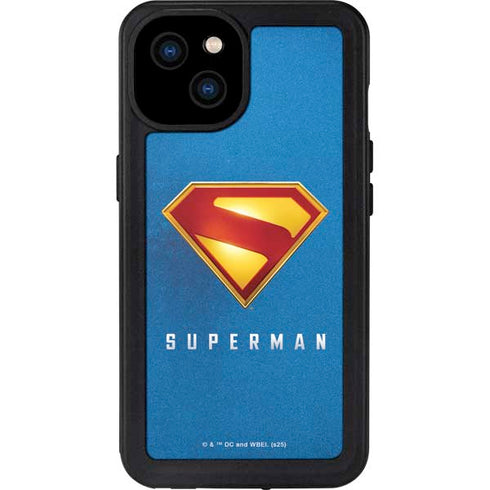 Superman 2025 Classic Superman Shield Emblem iPhone 15 Plus Waterproof Case