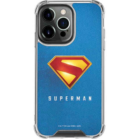Superman 2025 Classic Superman Shield Emblem iPhone 15 Pro Max Clear Case