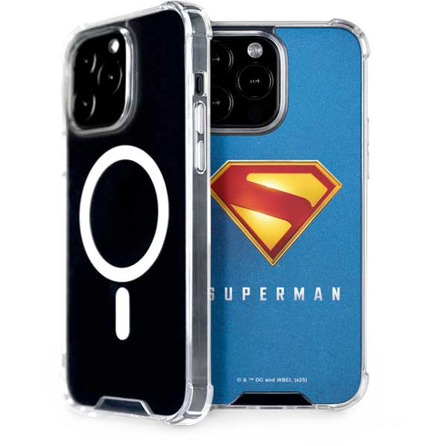 Superman 2025 Classic Superman Shield Emblem iPhone 15 Pro Max MagSafe Case