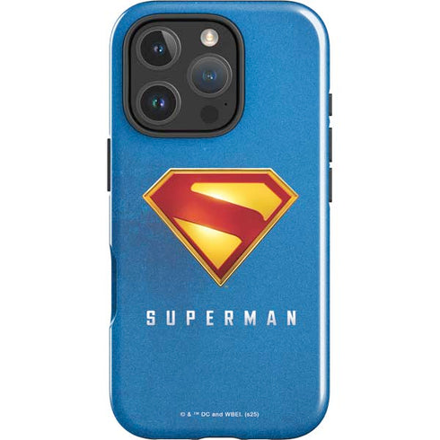 Superman 2025 Classic Superman Shield Emblem iPhone 16 Pro Impact Case