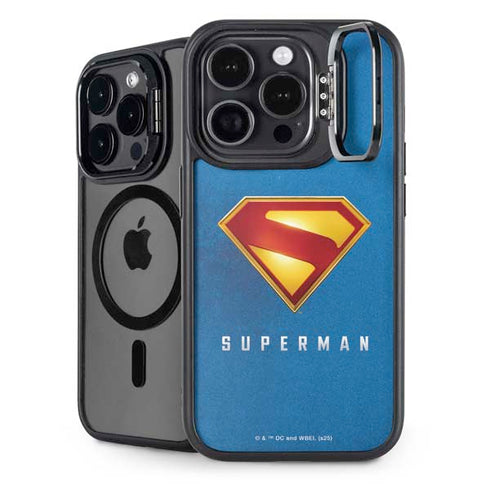 Superman 2025 Classic Superman Shield Emblem iPhone 16 Pro Kickstand Case