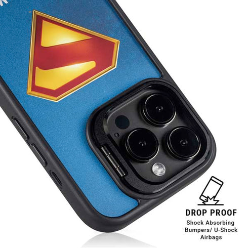 Superman 2025 Classic Superman Shield Emblem iPhone 16 Pro Kickstand Case