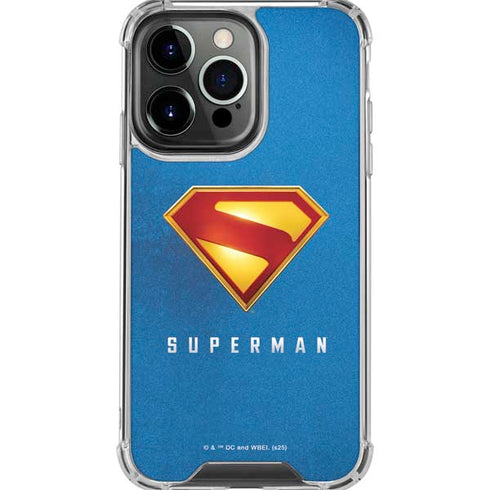 Superman 2025 Classic Superman Shield Emblem iPhone 16 Pro Max Clear Case
