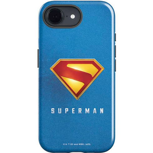 Superman 2025 Classic Superman Shield Emblem iPhone 16e Impact Case