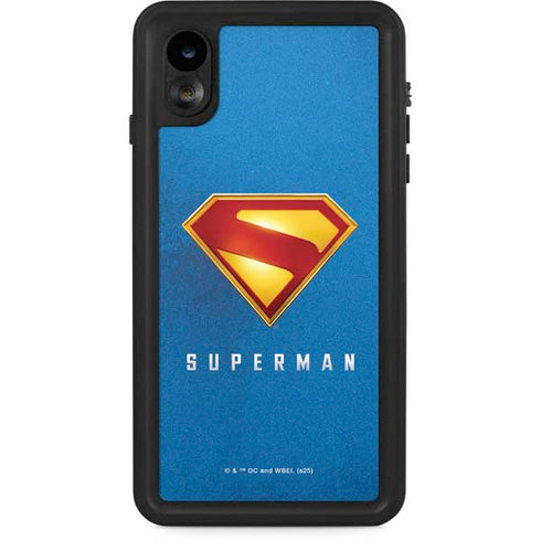 Superman 2025 Classic Superman Shield Emblem iPhone XR Waterproof Case