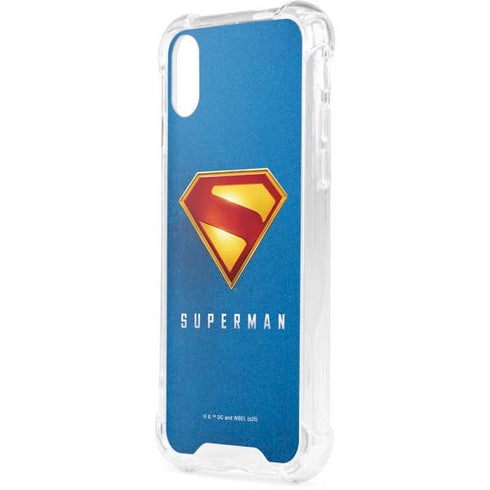 Superman 2025 Classic Superman Shield Emblem iPhone XS Clear Case