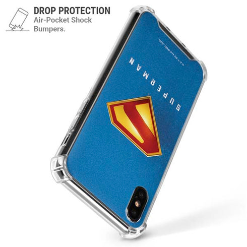 Superman 2025 Classic Superman Shield Emblem iPhone XS Max Clear Case
