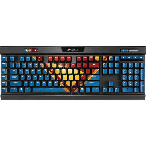 Superman 2025 Classic Superman Shield Emblem K95 RGB PLATINUM Mechanical Gaming Keyboard Skin