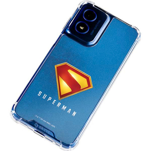 Superman 2025 Classic Superman Shield Emblem Moto G Play 4G (2024) Clear Case
