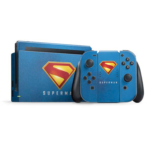 Superman 2025 Classic Superman Shield Emblem Nintendo Switch Bundle Skin