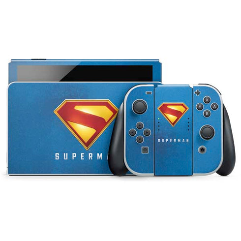 Superman 2025 Classic Superman Shield Emblem Nintendo Skins