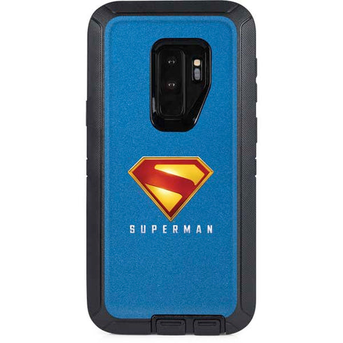 Superman 2025 Classic Superman Shield Emblem Otterbox Defender Galaxy Skin