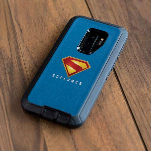 Superman 2025 Classic Superman Shield Emblem Otterbox Defender Galaxy Skin