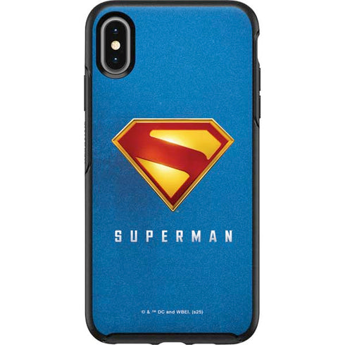 Superman 2025 Classic Superman Shield Emblem Otterbox Symmetry iPhone Skin