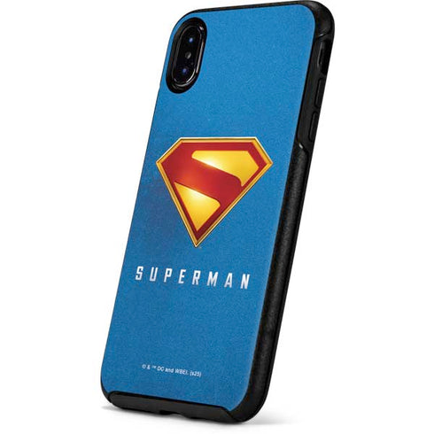 Superman 2025 Classic Superman Shield Emblem Otterbox Symmetry iPhone Skin