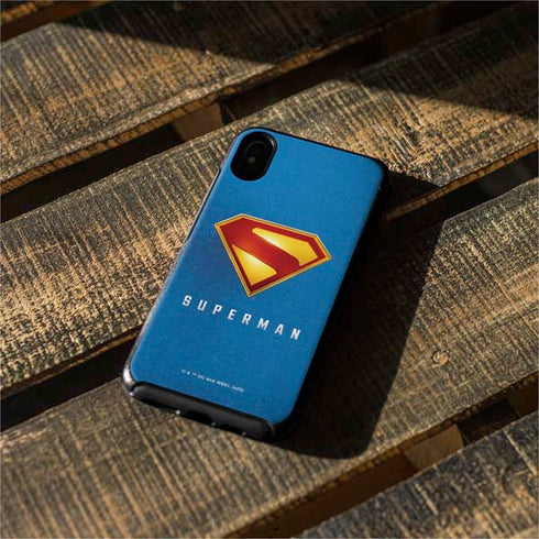 Superman 2025 Classic Superman Shield Emblem Otterbox Symmetry iPhone Skin