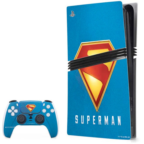 Superman 2025 Classic Superman Shield Emblem PS5 Pro Bundle Skin