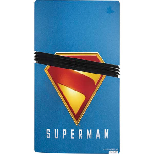 Superman 2025 Classic Superman Shield Emblem PS5 Pro Console Skin