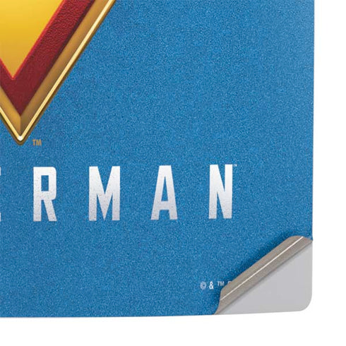 Superman 2025 Classic Superman Shield Emblem PS5 Pro Console Skin