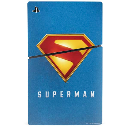 Superman 2025 Classic Superman Shield Emblem PS5 Slim Digital Edition Bundle Skin