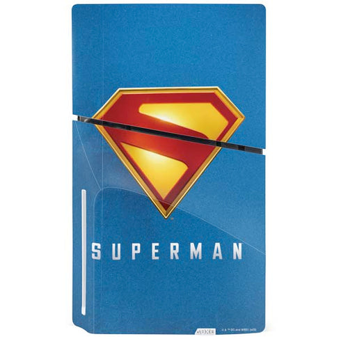 Superman 2025 Classic Superman Shield Emblem PS5 Slim Disk Bundle Skin