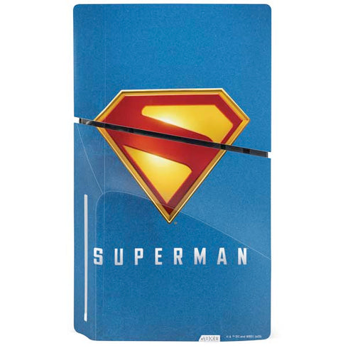 Superman 2025 Classic Superman Shield Emblem PS5 Slim Disk Console Skin