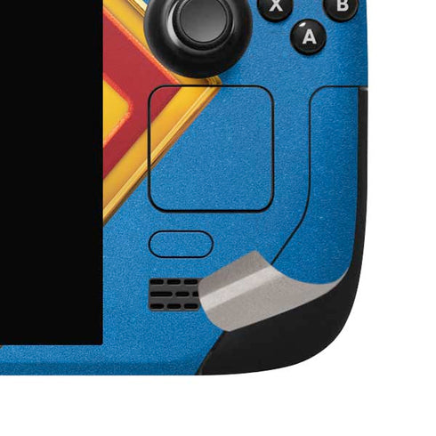 Superman 2025 Classic Superman Shield Emblem Steam Deck Handheld Gaming Computer OLED Skin