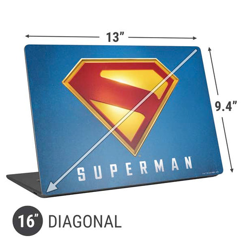 Superman 2025 Classic Superman Shield Emblem Universal Laptop 16in (13 x 9.4in) Skin