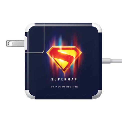 Superman 2025 Energy Shield Neon Emblem 85W Power Adapter (15 and 17 inch MacBook Pro Charger) Skin