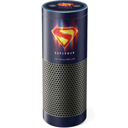 Superman 2025 Energy Shield Neon Emblem Amazon Echo Skin