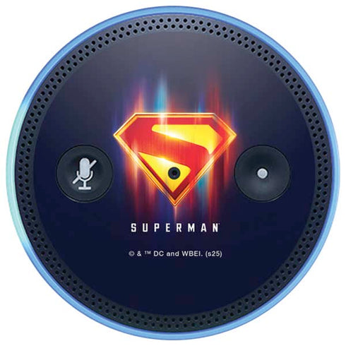 Superman 2025 Energy Shield Neon Emblem Amazon Echo Skin