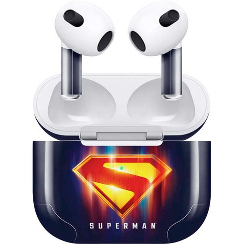 Superman 2025 Energy Shield Neon Emblem Apple AirPods (3rd Gen 2021) Skin
