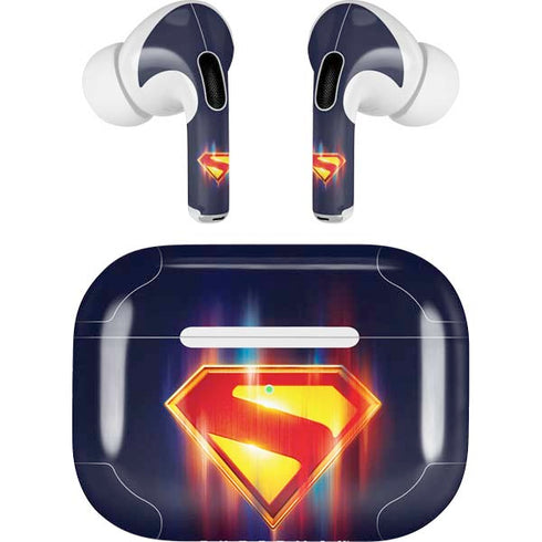 Superman 2025 Energy Shield Neon Emblem AirPods Skins