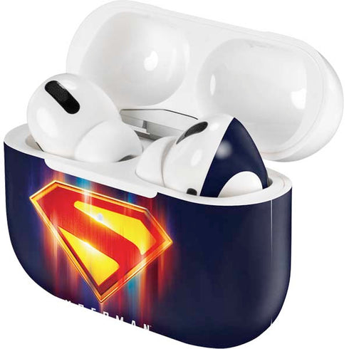 Superman 2025 Energy Shield Neon Emblem AirPods Skins