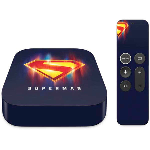 Superman 2025 Energy Shield Neon Emblem Apple TV Skin