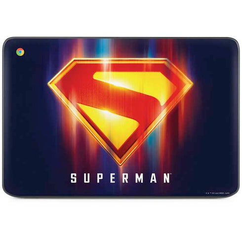 Superman 2025 Energy Shield Neon Emblem HP Chromebook Skin